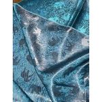 Thai Silk Elephant Soft Shawl Scarf Wrap Blue Photo 4