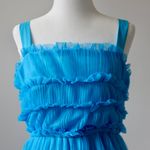 Vestique  Electric Blue Ruffle Mini Dress Medium Photo 1