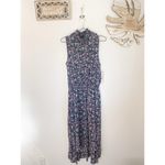 Nanette Lepore  High Low Sleeveless Floral Dress in Blue Size 10 NWT Photo 2