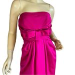 VINTAGE 1980'S JEWEL TONE PINK VICTOR COSTA STRAPLESS SATIN FORMAL DRESS (8) Photo 4