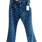 Pilcro  Anthropologie Women’s Floral Embroidered High Rise Bootcut Crop Jeans 30 Photo 0