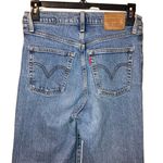 Levi's Levi’s medium wash rib age straight Jean non ripped raw hem button fly #759 Photo 6