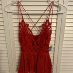 Free People NWT  Adella Cherry Red Cami Size XS Photo 1