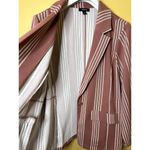 Torrid Boyfriend Casual Office Feminine Blazer Dusty Rose Pink Stripe Size 3X Photo 5