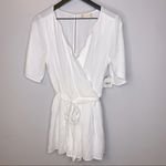 Altar'd State Altar’d State White Short‎ Wrap Top Romper Size M Photo 5