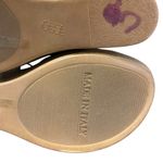 Italian Shoemaker Slip On Wedge Sandals SZ 7 Beige Flex Strap Open Toe Tan Photo 8