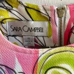 Sara Campbell Dress Pink Abstract Floral Brocade Daisy Shift Dress Sz 10 EUC Photo 4