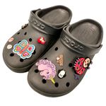 Crocs  Classic‎ Clog Women's 10 Slate Grey Includes All Charms Princess Unicorn Photo 0