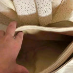 Liz Claiborne  Cream Leather Hobo Style Purse, Clean,‎ Excellent Condition Photo 8