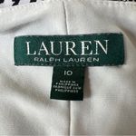 Ralph Lauren Lauren Dress Womens 10 Black White Leaf Print Botanical Neutral Photo 6