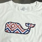 Vineyard Vines  Womens White Red White Blue Whale T-Shirt - Size Small - GUC Photo 2
