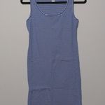 Motherhood Maternity Knit Maternity Tank Dress in Blue/White – Size M Photo 3