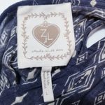 Z & L Europe Milena Maxi Dress Printed Cutout Tassels Frayed Hem 100% Cotton Gray Size L Photo 4