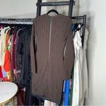 Givenchy 4G Monogram Knit Sheath Long Sleeve Dress in Chocolate Brown Photo 6