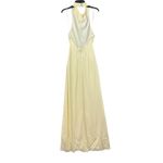 STAUD NWT $450 Giuseppe draped crepe halterneck maxi dress gown XS Yellow Photo 3