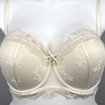 Honey Birdette Daisy Balconette Bra US 40G Padded Lined Molded Underwire Ivory Size undefined Photo 8