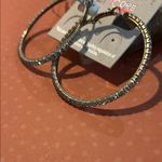 Encore Jeans Silver Hoop Earrings Gold Photo 1