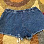 Aerie NWOT Blue Denim Shorts with Drawstring Tie Waist Size Small Photo 2