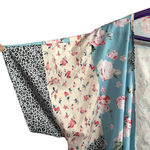Kimono with floral print Blue Size XXL Photo 2