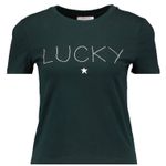 Topshop Dark Green LUCKY Star Short Sleeved Top Size 4 Photo 5