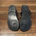 Michael Kors  Black Jelly Sandals with Gold Buckles Size 6 GUC Photo 5