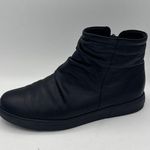 Munro Women’s Leather Ruched Ankle Booties Size 5 1/2 M – Side Zip Comfort Shoes Photo 4