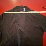 Phool open jacket Womans Size XL Black Cotton Lightweight eyelet artsy boho Photo 9