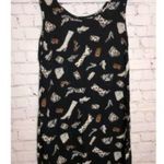 Alexandra Lee Sleeveless Fashionable Shoes Print Dress Size 10 Black Photo 1