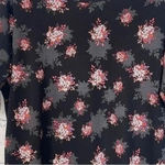 LuLaRoe  Irma Oversized High Low Tunic Blouse Black Floral Size XS Photo 1