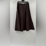 Madewell J.Crew Paneled Midi Skirt in Cotton-Blend Twill Dark Carob Photo 4