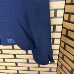 Talbots Navy Ribbed Silk Blazer Size 6 Photo 3