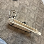 Prada Authentic Cream Suede Shoulder Bag with Gunmetal Chain and Sleek Design Photo 10