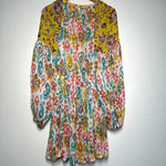 Anthropologie  Maureen Babydoll Tunic Blouse Sheer Multicolor Floral Paisley M Photo 11