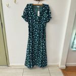 Outerknown  Kira Maxi Dress Blue Green Riviera Esalen Bloom Size M Photo 10