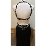 Betsy and Adam Floor Length Prom Dress ~ Black Size 2 ~ Beaded ~ Open Back Photo 8