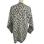 Maglia Donna Cardigan 2X Black White Animal Print Angora Wool Italy Sweater Size undefined Photo 3