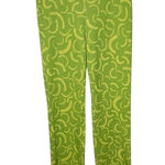 ZARA  Womens Pants Flared Jacquard Trouser Slit Ankle Retro‎ Lime Green Medium Photo 0