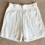 Soft Surroundings NWT  Gauze Straight Shorts White Size Large Photo 0