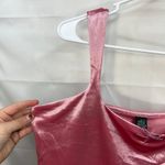 Wild Fable NEW women's pink velour bow trendy thick strap cropped tank top large Photo 2