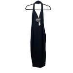 Nookie Revolve  Medea V Neck‎ Bodycon Halter Midi Dress in Black NEW Photo 2