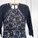 Alexis • Whitney Dress black white lace two tone colorblock sheath midi Photo 4