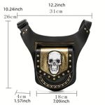 Gothic Waist Bag, Faux Leather Black Photo 3