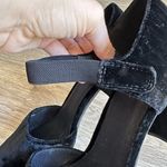 Eileen Fisher  Malta Black Velvet Velour Mary Janes Heels Pumps Women’s Size 10 Photo 6