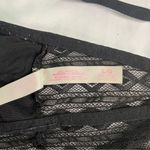 PINK - Victoria's Secret  Black Lace Bralette Size M Festival Geometric Sheer Photo 4