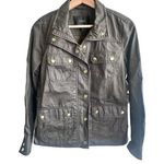 J.Crew Downtown Field Jacket Olive Green Size XS Waxed Cotton Outdoors Utility Photo 0