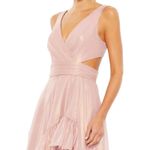 Mac Duggal 49526 Rose Cut Out High Low Ruffle Gown, Size 2 New w/ Tag MSRP $398 Photo 1
