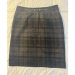 Amanda & Chelsea Pencil Skirt Wool Blend Gray Belted Checkered Dark Academia Photo 0