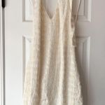 Intermix NWT Savannah Morrow x Woodie Dress White Halter Mini Beaded Backless Photo 4