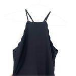 Lulus  Black Endlessly Endearing Scalloped Hem Sleeveless Mini Dress LBD Photo 4