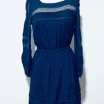 Lucky Brand Navy Blue Long sleeve Eyelet Dress Photo 0